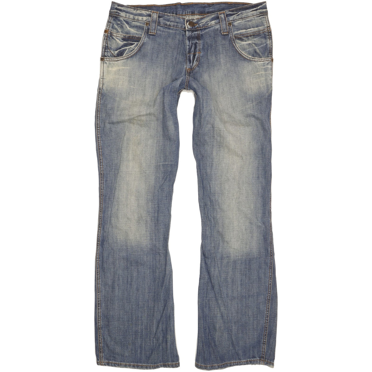 Wrangler Sharkey Men Blue Bootcut Slim Jeans W36 L34