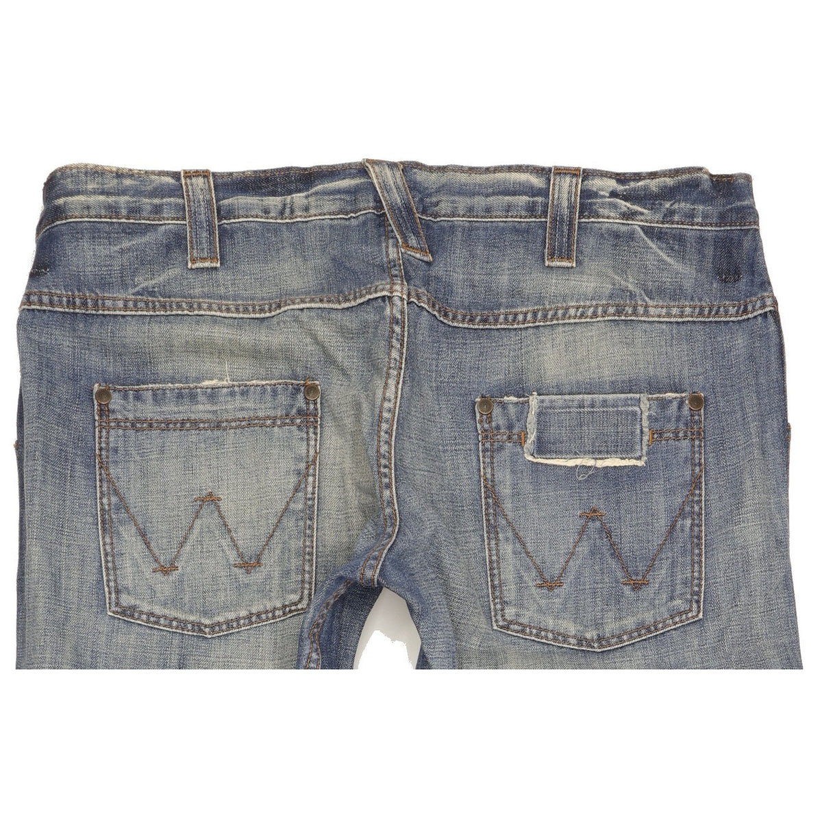 Wrangler Sharkey Men Blue Bootcut Slim Jeans W36 L34