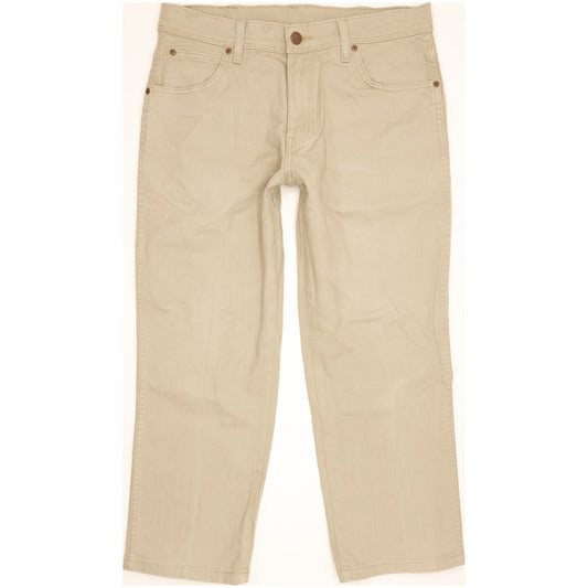 Wrangler Men Beige Straight Regular Stretch Jeans W32 L24