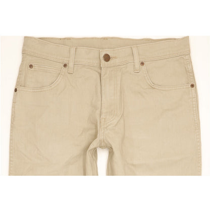Wrangler Men Beige Straight Regular Stretch Jeans W32 L24