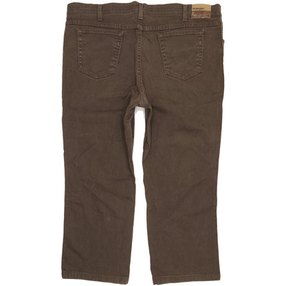 Wrangler Men Brown Straight Regular Stretch Jeans W44 L28