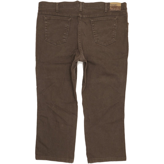 Wrangler Men Brown Straight Regular Stretch Jeans W44 L28
