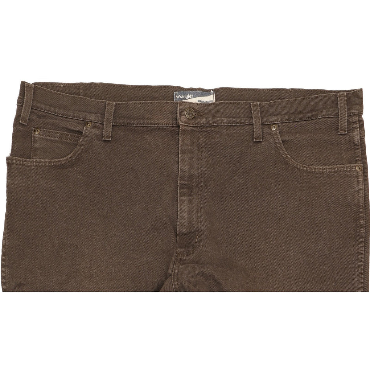 Wrangler Men Brown Straight Regular Stretch Jeans W44 L28