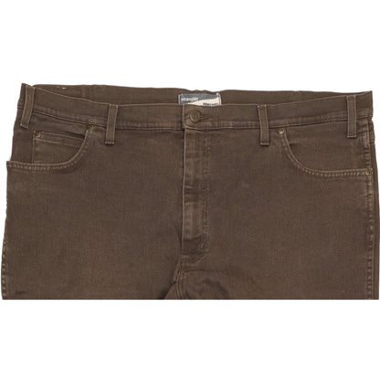 Wrangler Men Brown Straight Regular Stretch Jeans W44 L28