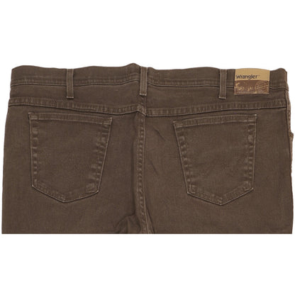 Wrangler Men Brown Straight Regular Stretch Jeans W44 L28