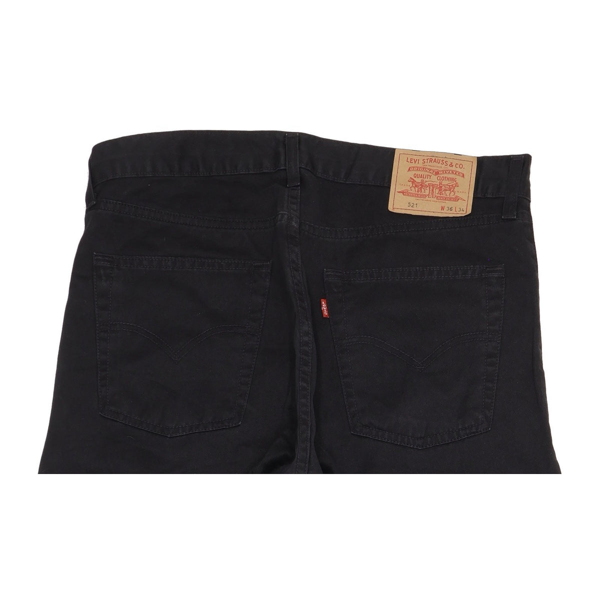 Levi's 521 Men Black Straight Regular Jeans W36 L34