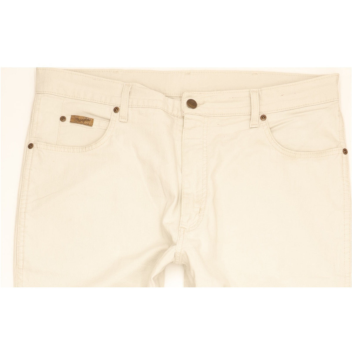 Wrangler Texas Men Beige Straight Regular Stretch Jeans W38 L32