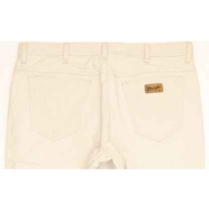 Wrangler Texas Men Beige Straight Regular Stretch Jeans W38 L32