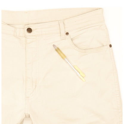 Wrangler Texas Men Beige Straight Regular Stretch Jeans W38 L32