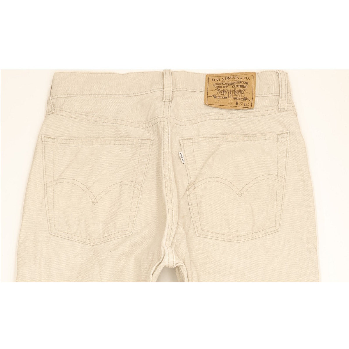 Levi's 551 Men Beige Straight Regular Jeans W32 L34
