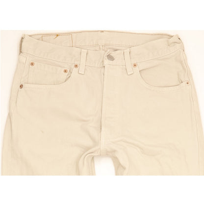 Levi's 501 Made in USA Men Beige Straight Regular Jeans W31 L34