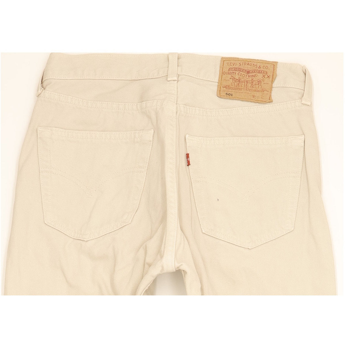 Levi's 501 Made in USA Men Beige Straight Regular Jeans W31 L34