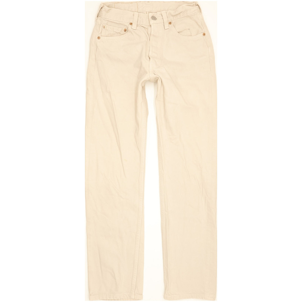Levi's 501 Made in USA Men Beige Straight Regular Jeans W27 L29