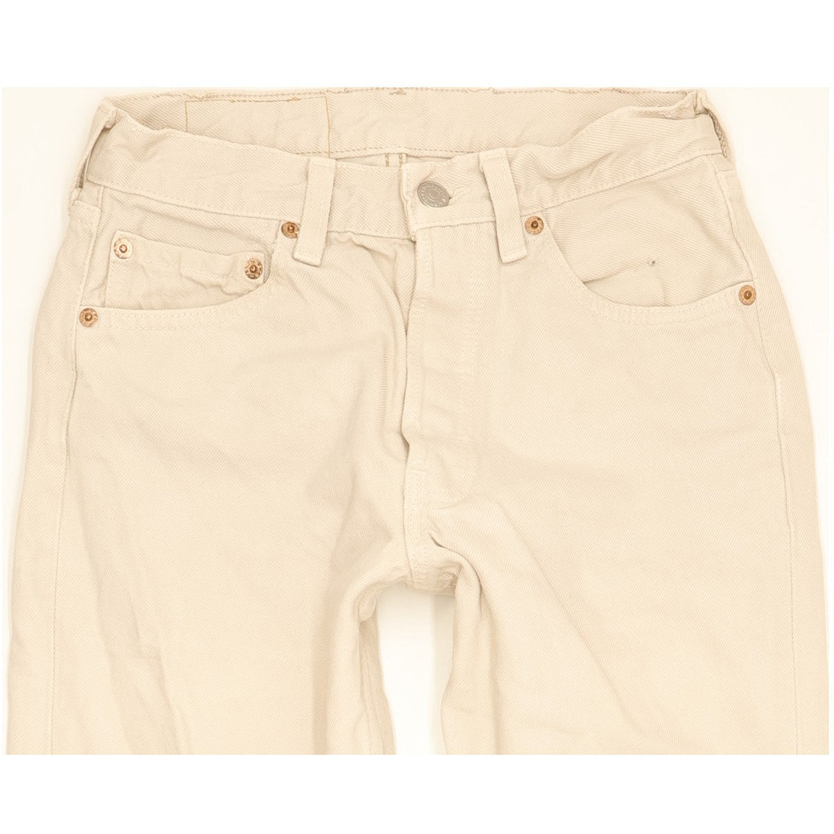 Levi's 501 Made in USA Men Beige Straight Regular Jeans W27 L29