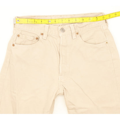Levi's 501 Made in USA Men Beige Straight Regular Jeans W27 L29