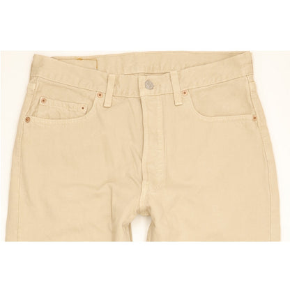 Levi's 501 Made in USA Men Beige Straight Regular Jeans W32 L27