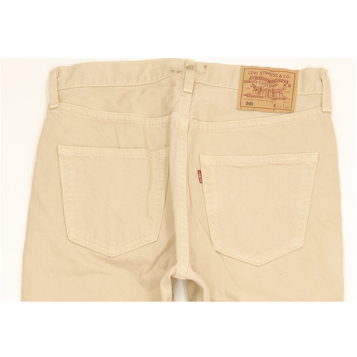 Levi's 501 Made in USA Men Beige Straight Regular Jeans W32 L27