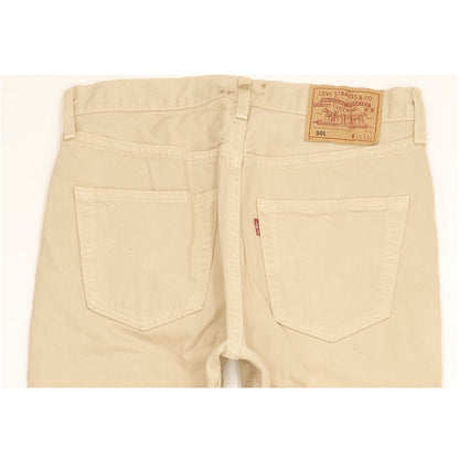 Levi's 501 Made in USA Men Beige Straight Regular Jeans W32 L27