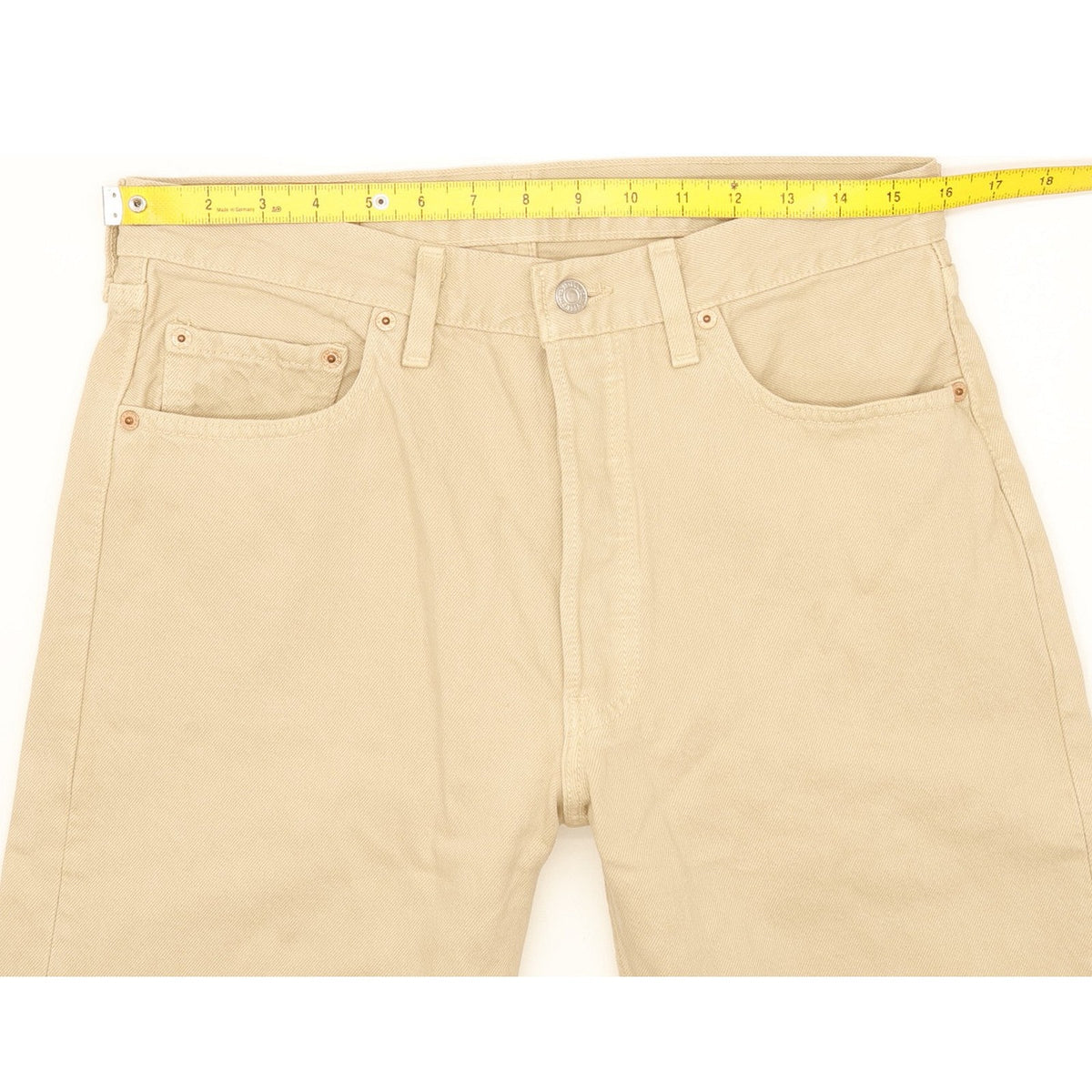 Levi's 501 Made in USA Men Beige Straight Regular Jeans W32 L27