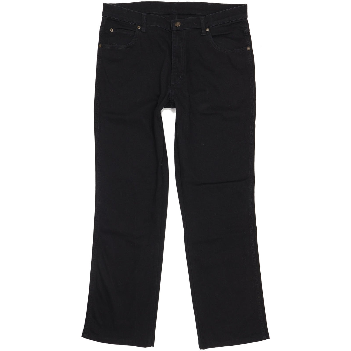 Wrangler Durable Quality Men Black Straight Regular Stretch Jeans W36 L31