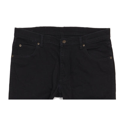 Wrangler Durable Quality Men Black Straight Regular Stretch Jeans W36 L31
