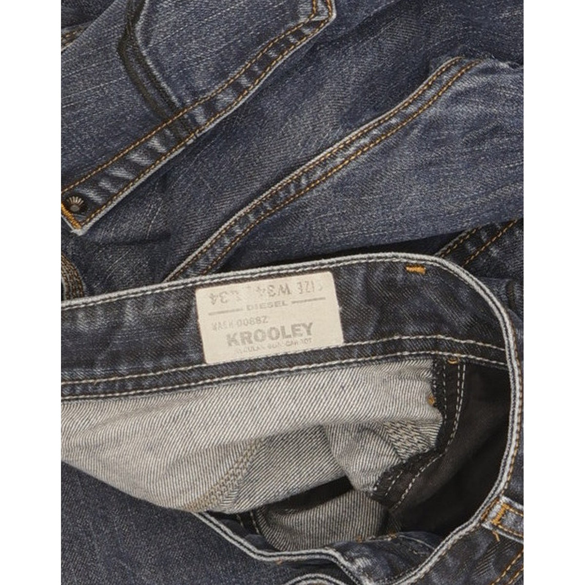 Diesel Krooley Men Blue Tapered Slim Jeans W34 L33