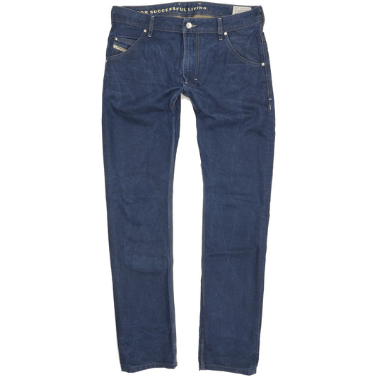 Diesel Krooley Men Blue Tapered Slim Jeans W34 L34