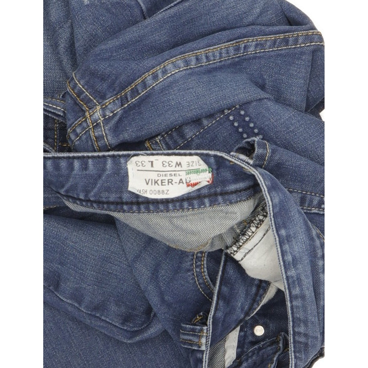 Diesel Adidas Viker Men Blue Straight Regular Jeans W33 L32