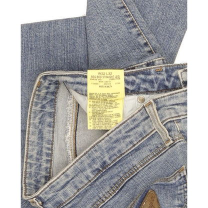 Wrangler Men Blue Straight Regular Stretch Jeans W32 L32