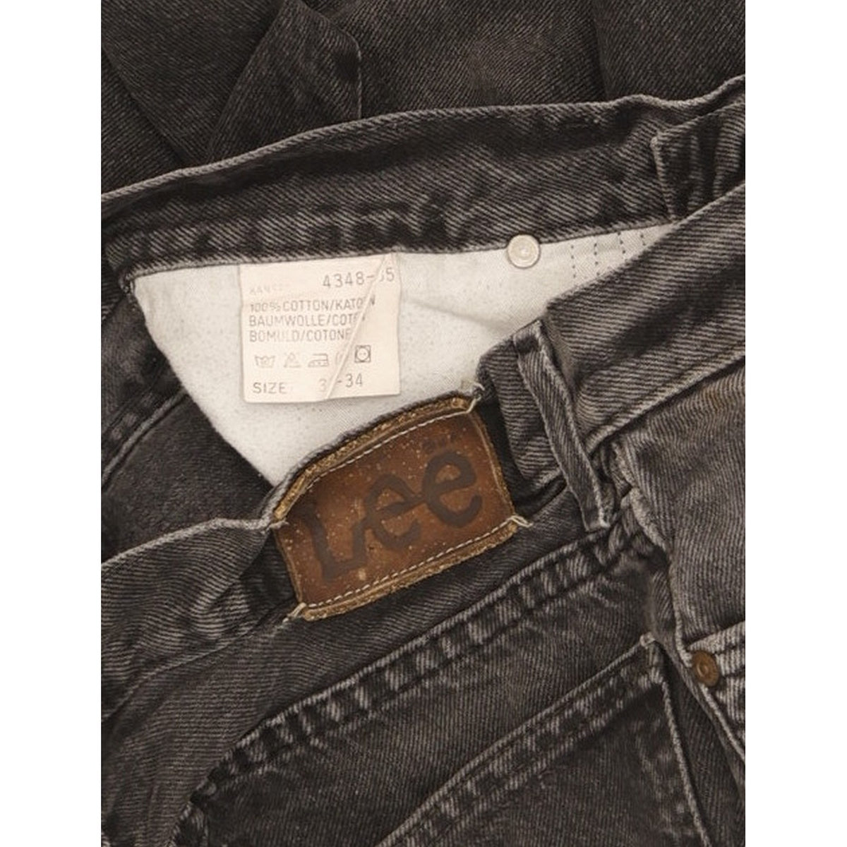 Lee Kansas Men Black Straight Regular Jeans W32 L31