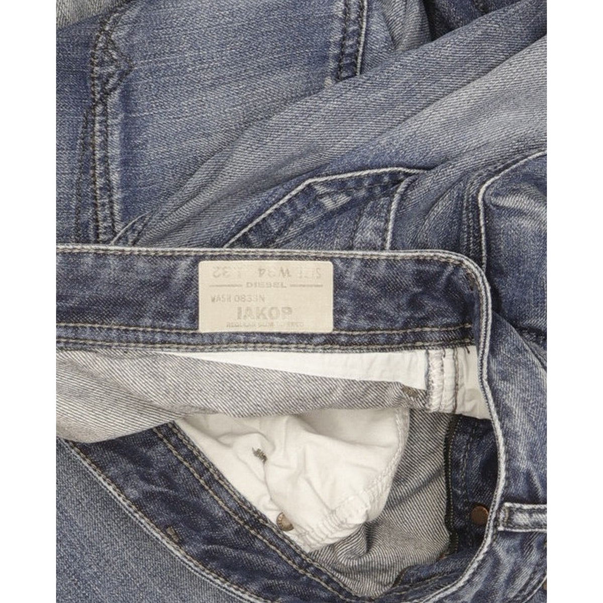 Diesel Iakop Men Blue Tapered Slim Jeans W34 L32