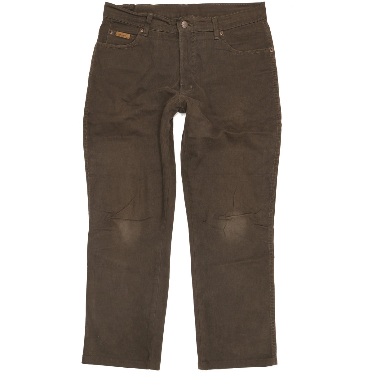 Wrangler Texas Men Brown Straight Regular Stretch Jeans W34 L28
