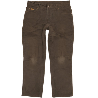 Wrangler Texas Men Brown Straight Regular Stretch Jeans W34 L28