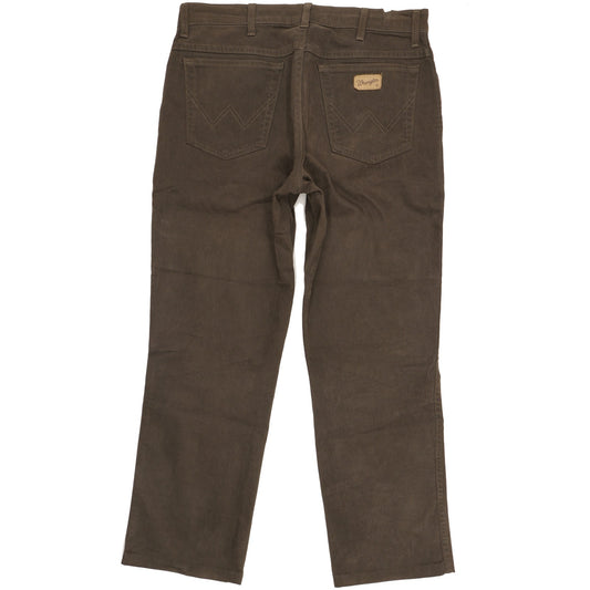 Wrangler Texas Men Brown Straight Regular Stretch Jeans W34 L28