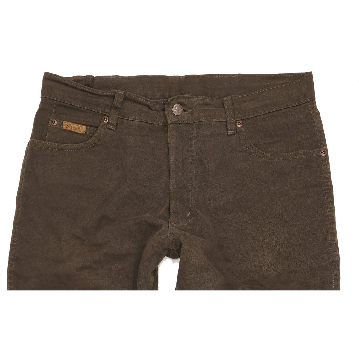 Wrangler Texas Men Brown Straight Regular Stretch Jeans W34 L28
