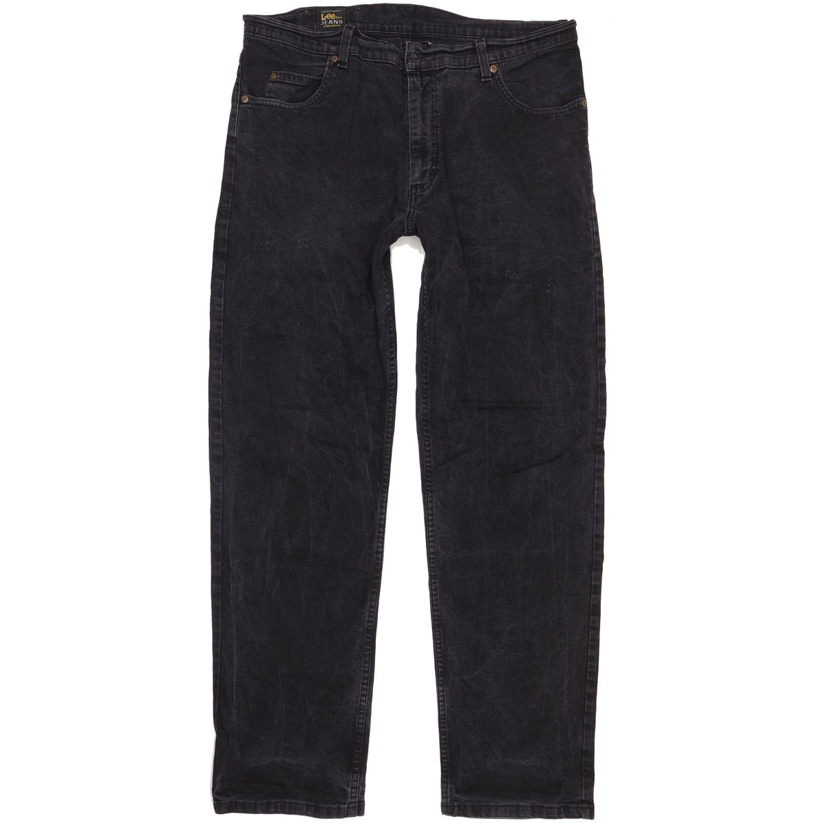 Lee Men Black Straight Regular Jeans W34 L32