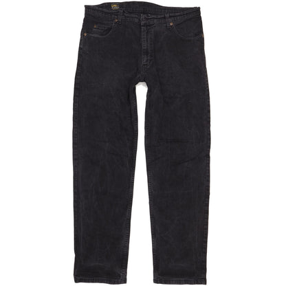 Lee Men Black Straight Regular Jeans W34 L32