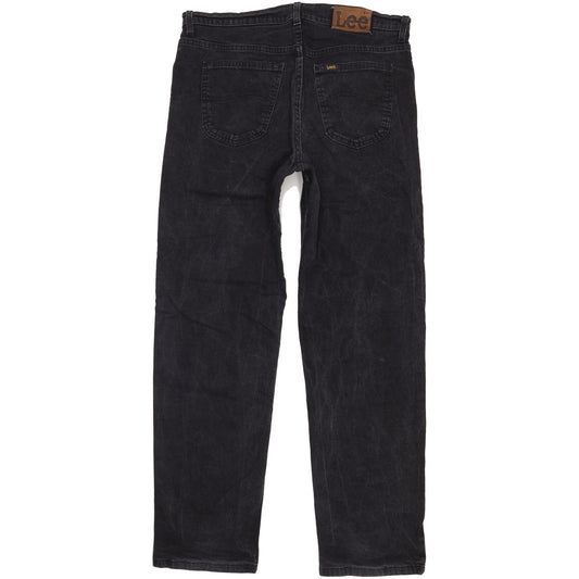 Lee Men Black Straight Regular Jeans W34 L32