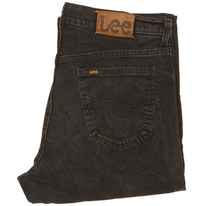 Lee Men Black Straight Regular Jeans W34 L32