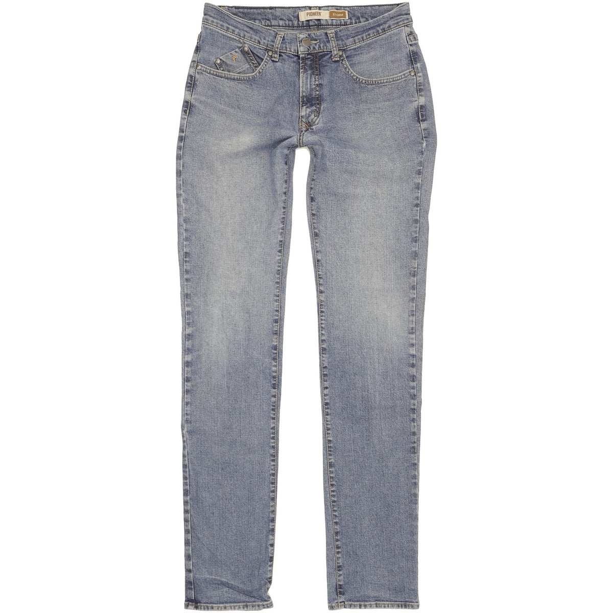Pioneer Storm Men Blue Straight Slim Stretch Jeans W32 L36