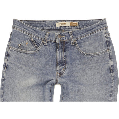 Pioneer Storm Men Blue Straight Slim Stretch Jeans W32 L36