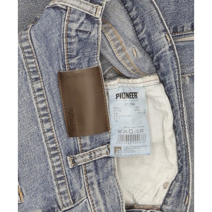 Pioneer Storm Men Blue Straight Slim Stretch Jeans W32 L36