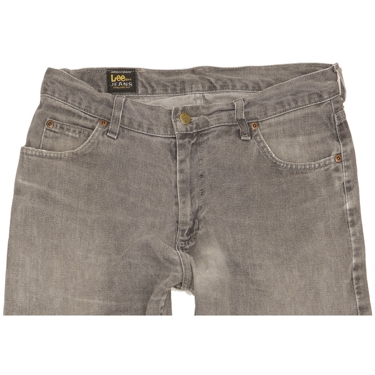 Lee Brooklyn Men Grey Straight Regular Jeans W33 L32