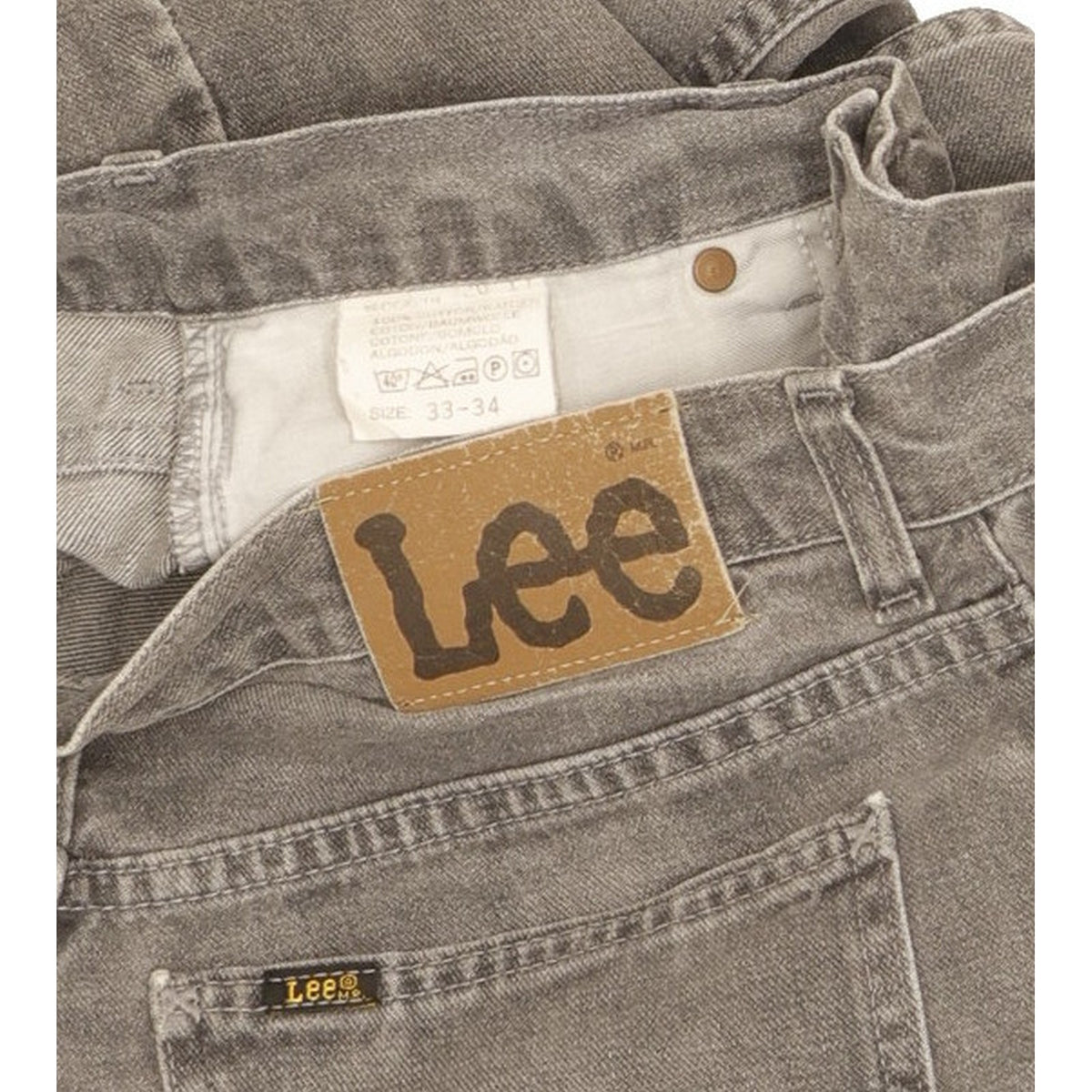 Lee Brooklyn Men Grey Straight Regular Jeans W33 L32