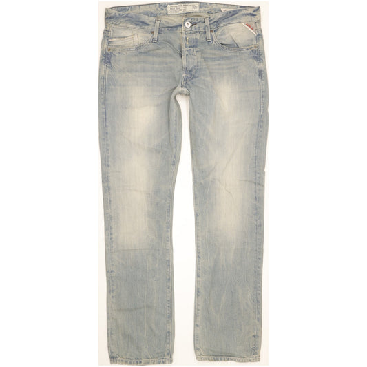 Replay Waitom Men Blue Straight Regular Jeans W34 L32