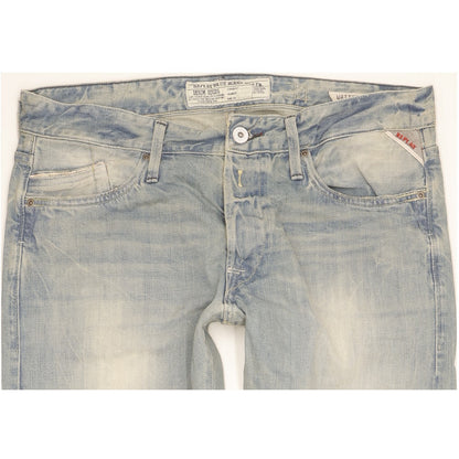 Replay Waitom Men Blue Straight Regular Jeans W34 L32