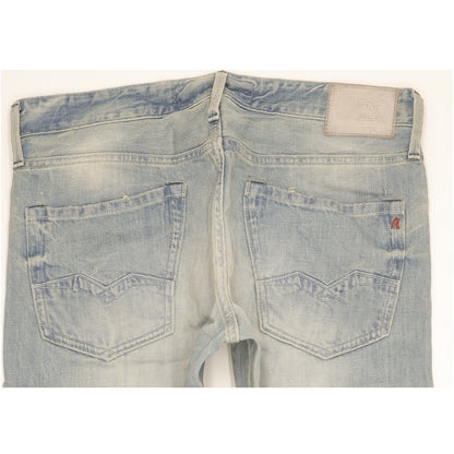 Replay Waitom Men Blue Straight Regular Jeans W34 L32