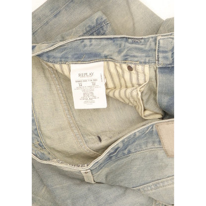 Replay Waitom Men Blue Straight Regular Jeans W34 L32