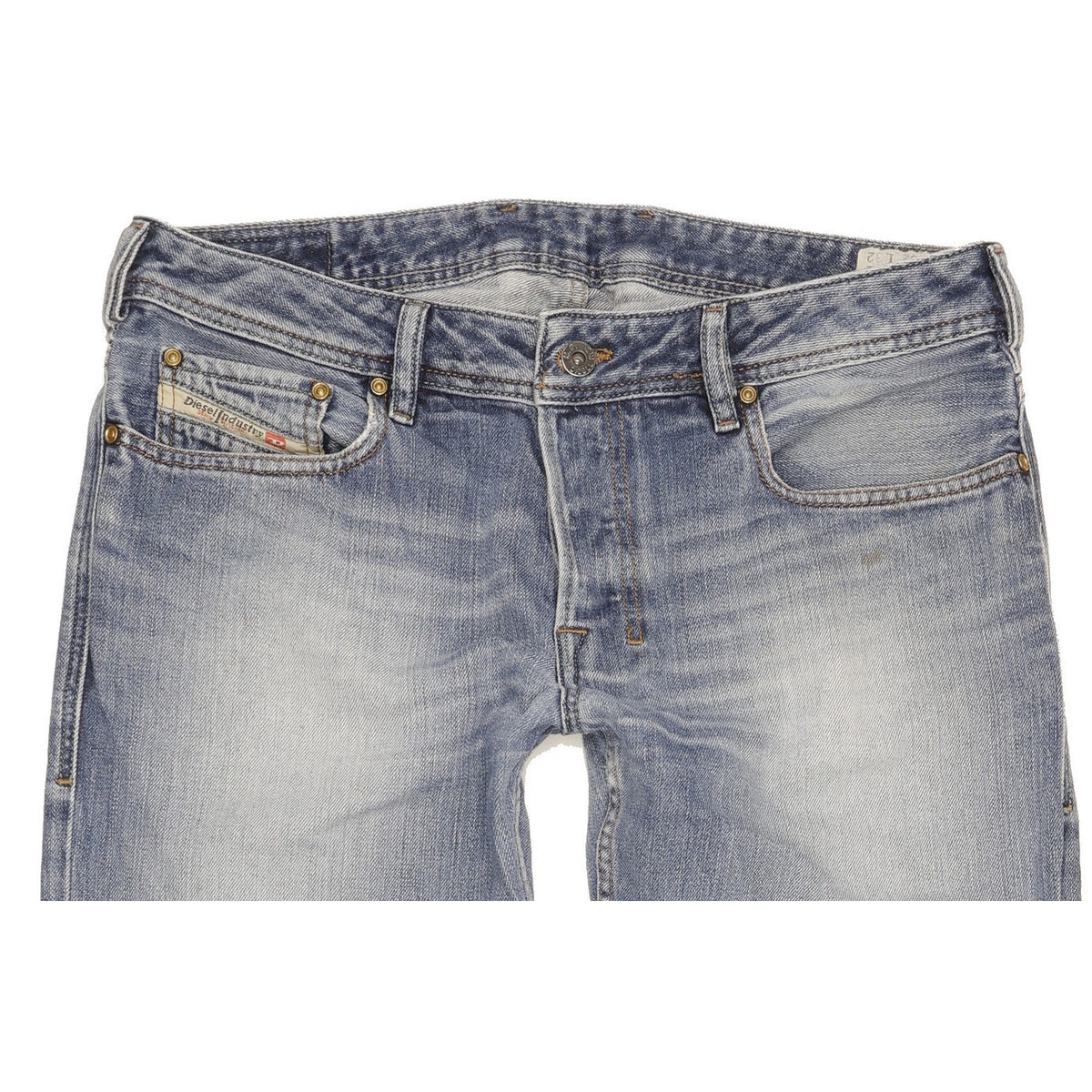 Diesel Zatiny Men Blue Straight Slim Jeans W32 L32