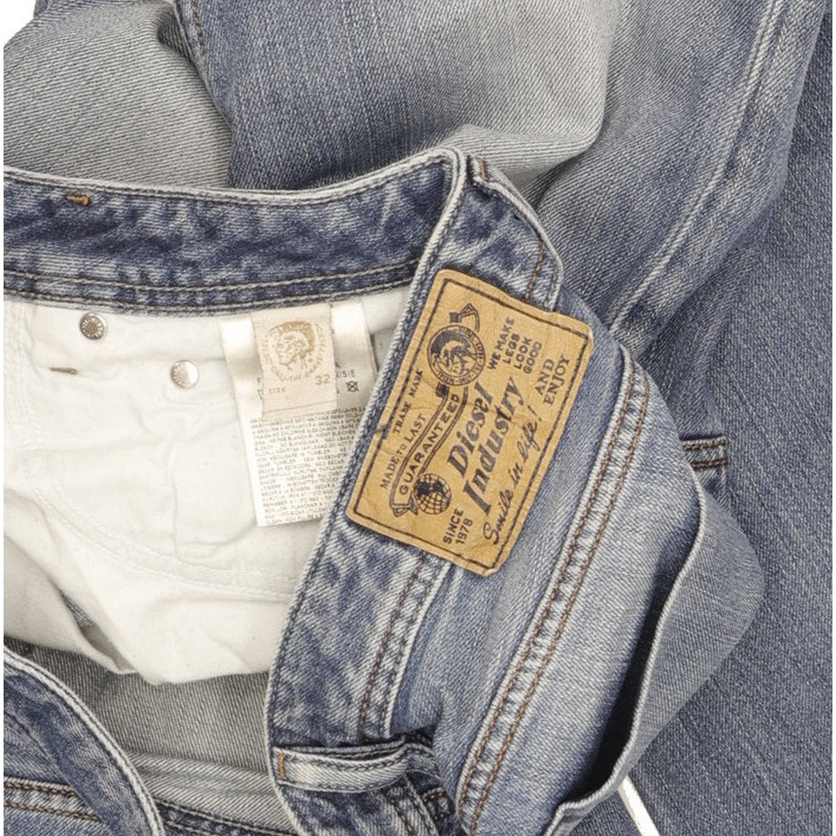 Diesel Zatiny Men Blue Straight Slim Jeans W32 L32